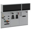 Vidaxl gereedschapskast set met plank 5 pcs zwart gepoedercoat staal