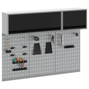 Vidaxl gereedschapskast set met plank 5 st zwart gepoedercoat staal - afbeelding 3