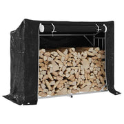 Vidaxl haardhoutrek met regenhoes 151x60,5x110,5 cm staal - afbeelding 1