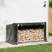 Vidaxl haardhoutrek met regenhoes 200,5x100,5x110,5 cm staal - afbeelding 3