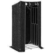 Vidaxl haardhoutrek met regenhoes 100x80x200 cm gegalvaniseerd staal - afbeelding 2