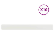 Vidaxl gazonranden 10 st 10x103 cm koudgewalst staal wit - afbeelding 2