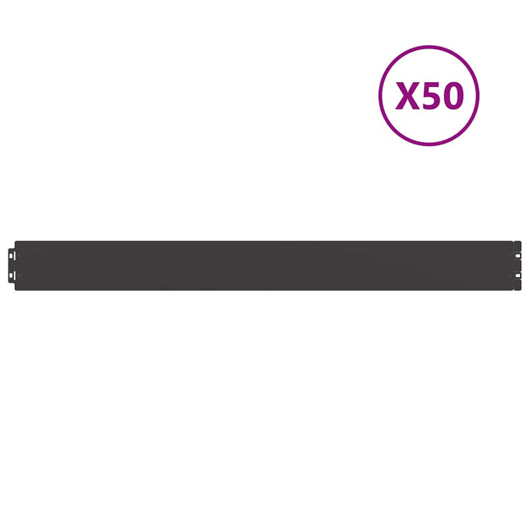 Vidaxl gazonrand 50 st 10 x 103 cm koudgewalst staal zwart