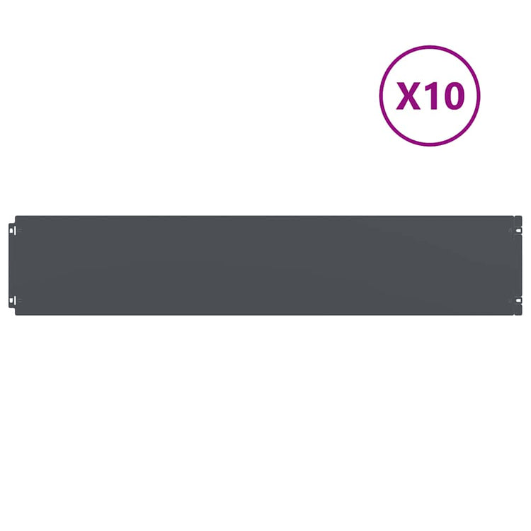 Vidaxl gazonrand 10 st 20 x 103 cm koudgewalst staal antraciet