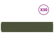 Vidaxl gazonrand 30 st 20 x 103 cm koudgewalst staal olijfgroen - afbeelding 2