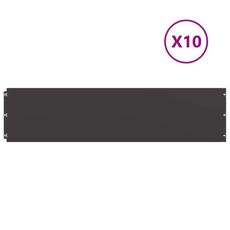 Vidaxl gazonrand 10 st 25 x 103 cm koudgewalst staal zwart