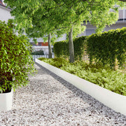 Vidaxl gazonranden 10 st 25x103 cm koudgewalst staal wit - afbeelding 1