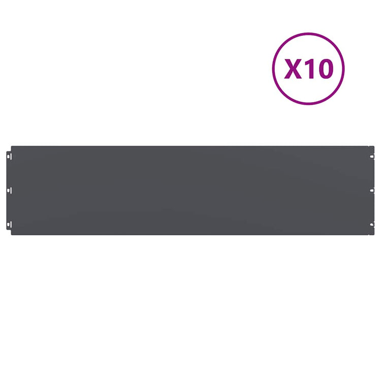 Vidaxl gazonrand 10 st 25 x 103 cm koudgewalst staal antraciet