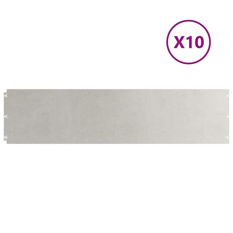 Vidaxl gazonrand 10 st 25 x 103 cm roestvrij staal zilver