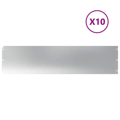 Vidaxl gazonranden 10 st 25x103 cm gegalvaniseerd staal