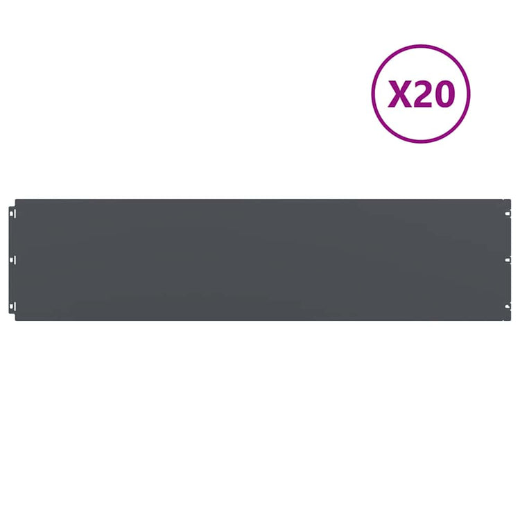 Vidaxl gazonrand 20 st 25 x 103 cm koudgewalst staal antraciet