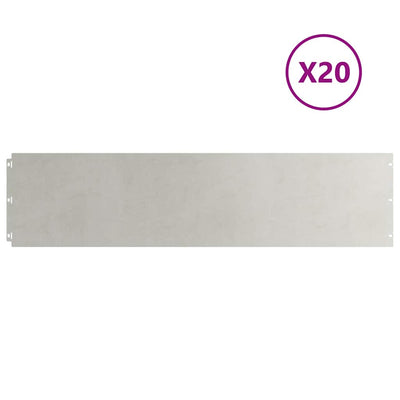 Vidaxl gazonranden 20 st 25x103 cm roestvrij staal