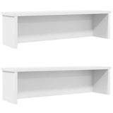 Vidaxl keukenrekken stapelbaar 2 st 50x15x16 cm wit - afbeelding 1