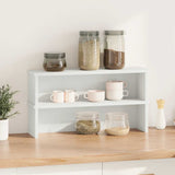 Vidaxl keukenrekken stapelbaar 2 st 50x15x16 cm wit - afbeelding 2
