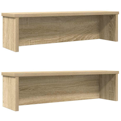 Vidaxl keukenrekken stapelbaar 2 st 50x15x16 cm sonoma eikenkleurig