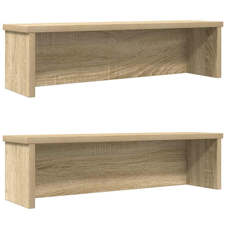 Vidaxl keukenrekken stapelbaar 2 st 50x15x16 cm sonoma eikenkleurig