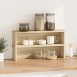 Vidaxl keukenrekken stapelbaar 2 st 50x15x16 cm sonoma eikenkleurig - afbeelding 2