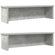 Vidaxl keukenrekken stapelbaar 2 st 50x15x16 cm betongrijs - afbeelding 1