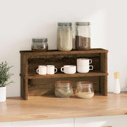 Vidaxl keukenrekken stapelbaar 2 st 50x15x16 cm oud houtkleurig - afbeelding 2