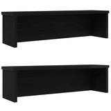 Vidaxl keukenrekken stapelbaar 2 st 60x15x16 cm zwart - afbeelding 2