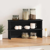 Vidaxl keukenrekken stapelbaar 2 st 60x15x16 cm zwart - afbeelding 1
