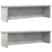 Vidaxl keukenrekken stapelbaar 2 st 60x15x16 cm betongrijs - afbeelding 1