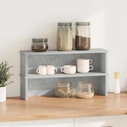 Vidaxl keukenrekken stapelbaar 2 st 60x15x16 cm betongrijs - afbeelding 2