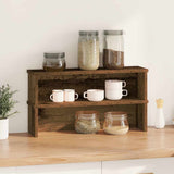Vidaxl keukenrekken stapelbaar 2 st 60x15x16 cm oud houtkleurig - afbeelding 1