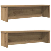 Vidaxl keukenrekken stapelbaar 2 st 60x15x16 cm artisanaal eikenkleur - afbeelding 1