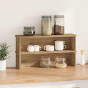 Vidaxl keukenrekken stapelbaar 2 st 60x15x16 cm artisanaal eikenkleur - afbeelding 2