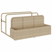 Vidaxl opbergzak voor aan het zwembad, beige, 110x100x57 cm, polyrotan - afbeelding 2