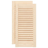 Vidaxl kastdeuren met lamellen 2 st 61,5x29,5 cm massief grenenhout