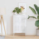 Vidaxl kastdeuren louvredesign 4 st 39,5x29,5 cm wit