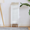 Vidaxl kastdeur louvre design 69x29,5 cm wit