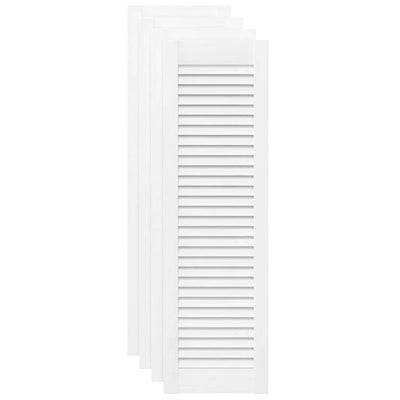 Vidaxl kastdeuren louvredesign 4 st 99x29,5 cm wit