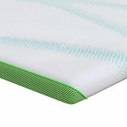 Vidaxl matrastopper wit en groen 180 x 200 cm jacquard stof - afbeelding 2