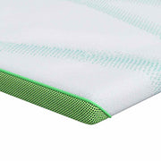 Vidaxl matrastopper wit en groen 160 x 200 cm jacquard stof - afbeelding 2