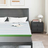 Vidaxl matrastopper wit en groen 200 x 200 cm jacquard stof