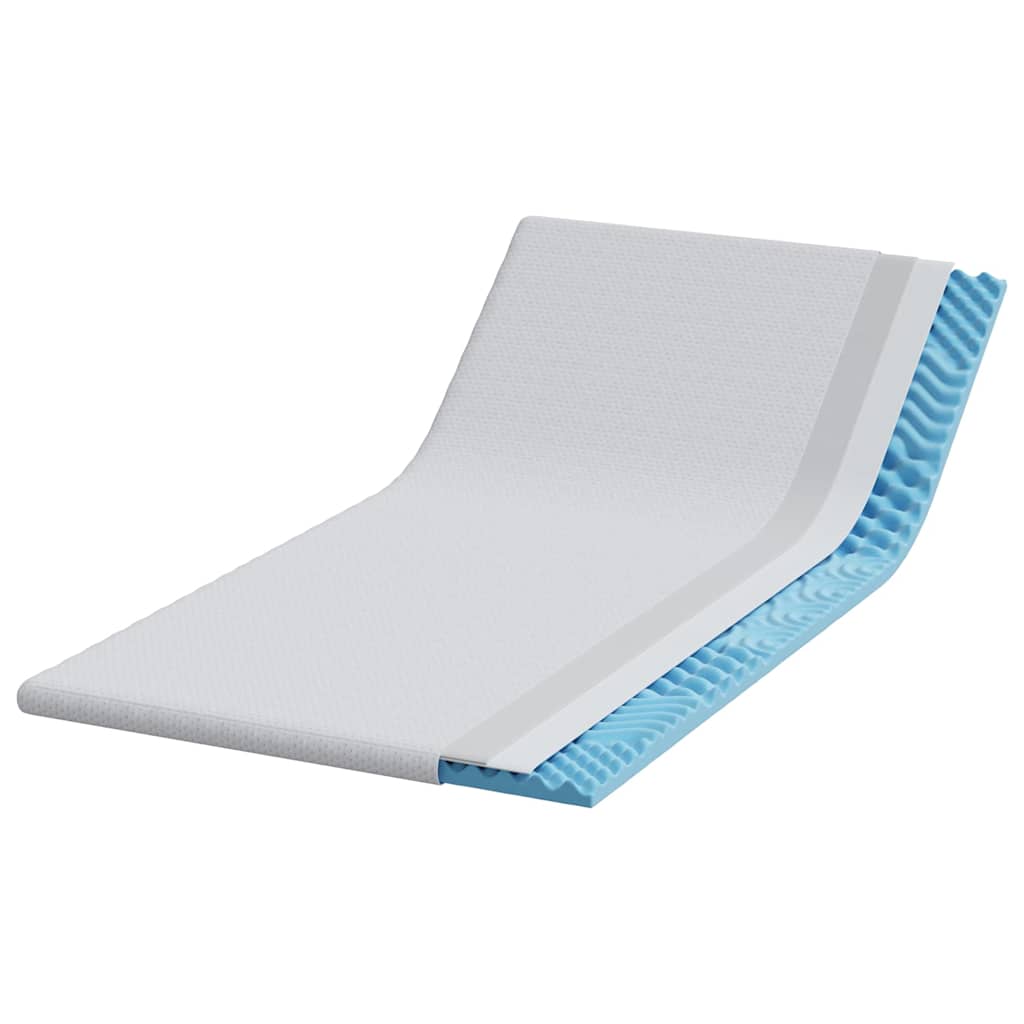 Vidaxl matrastopper wit 90 x 200 cm jacquard stof