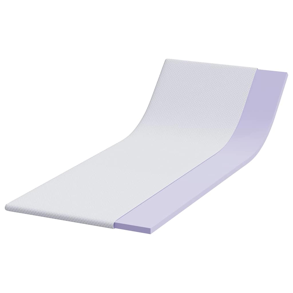 Vidaxl matrastopper wit 70 x 200 cm jacquard stof