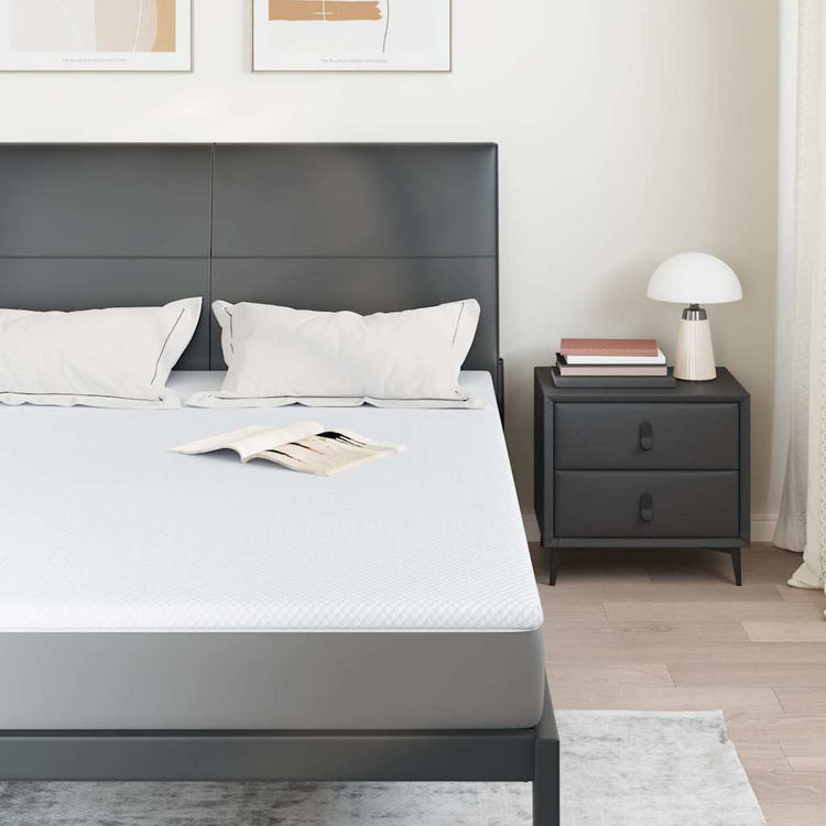 Vidaxl traagschuimmatras topper 160 x 200 cm thick stof-100% polyester