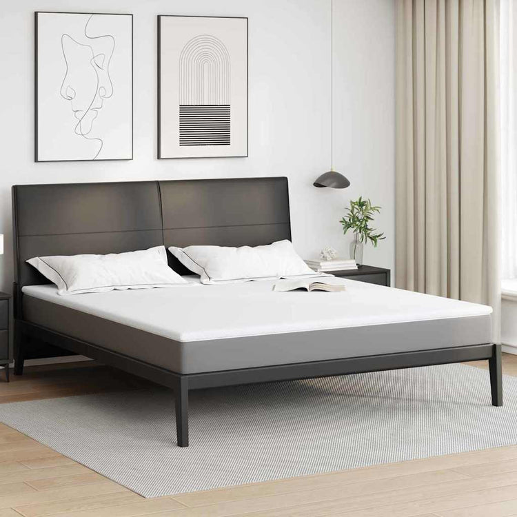 Vidaxl traagschuimmatras topper 200 x 200 cm thick stof-100% polyester