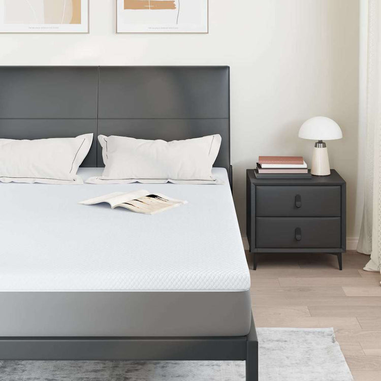 Vidaxl traagschuimmatras topper 160 x 200 cm thick stof-100% polyester