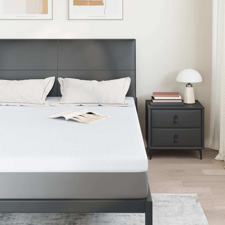 Vidaxl traagschuimmatras topper 160 x 200 cm thick stof-100% polyester