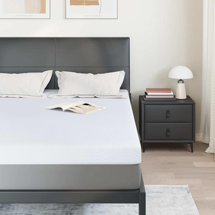 Vidaxl traagschuimmatras topper 160 x 200 cm thick stof-100% polyester