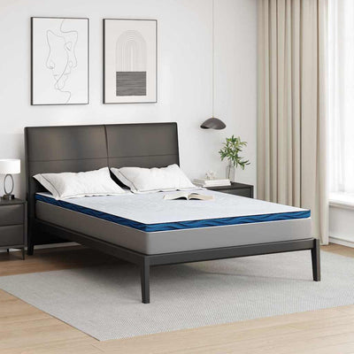 Vidaxl matrastopper 140 x 200 cm dik jacquard stof wit