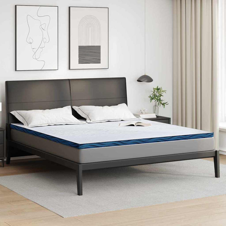 Vidaxl matrastopper 200 x 200 cm dik jacquard stof wit