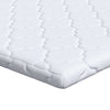 Vidaxl kokos topper wit 80 x 200 cm jacquard stof