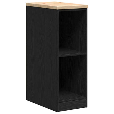 Vidaxl garagekast 30x51x85 cm massief grenenhout zwart