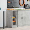 Vidaxl garagekast 30x51x85 cm massief grenenhout betongrijs